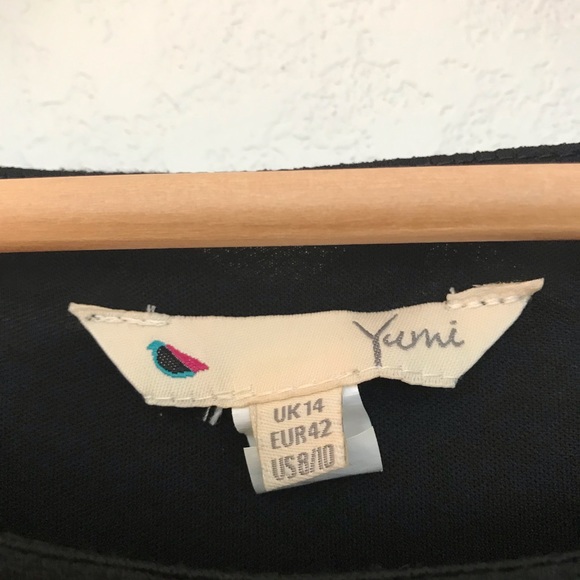 Yumi black lace sheath Aline dress size 8/10 - Picture 3 of 4